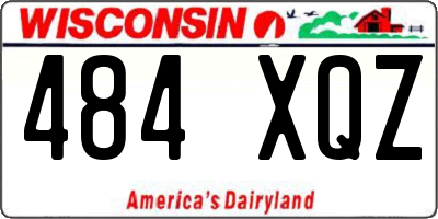 WI license plate 484XQZ