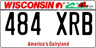 WI license plate 484XRB