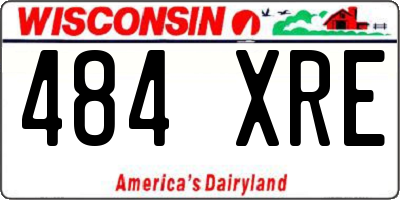 WI license plate 484XRE