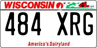 WI license plate 484XRG