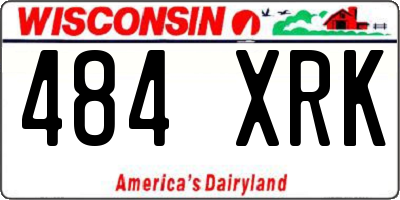 WI license plate 484XRK
