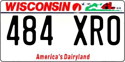 WI license plate 484XRO