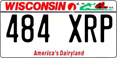WI license plate 484XRP