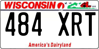 WI license plate 484XRT