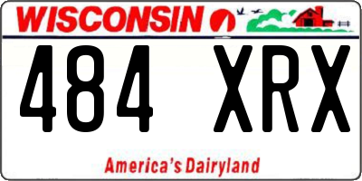 WI license plate 484XRX
