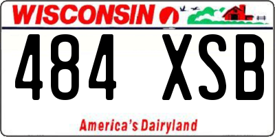 WI license plate 484XSB