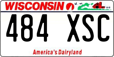 WI license plate 484XSC