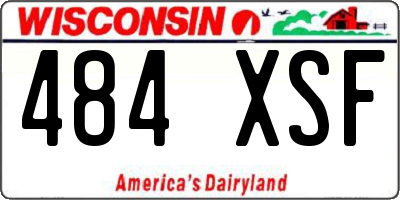 WI license plate 484XSF