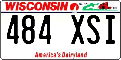 WI license plate 484XSI
