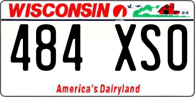 WI license plate 484XSO