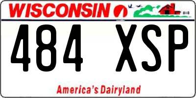 WI license plate 484XSP