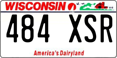 WI license plate 484XSR