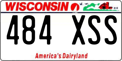 WI license plate 484XSS