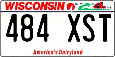 WI license plate 484XST