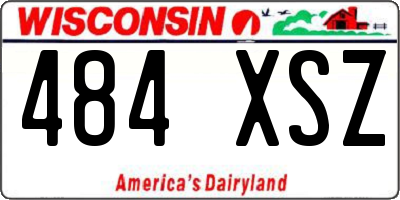 WI license plate 484XSZ