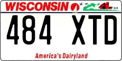 WI license plate 484XTD