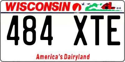 WI license plate 484XTE