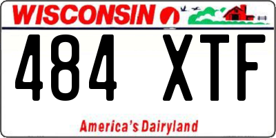 WI license plate 484XTF