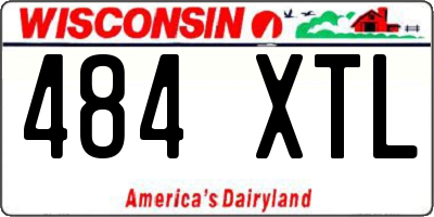 WI license plate 484XTL