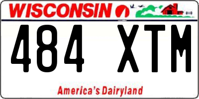 WI license plate 484XTM