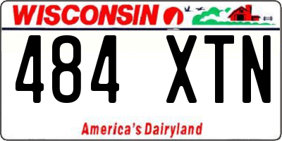 WI license plate 484XTN