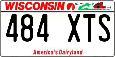WI license plate 484XTS