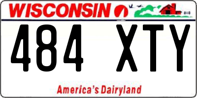 WI license plate 484XTY