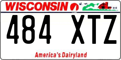 WI license plate 484XTZ