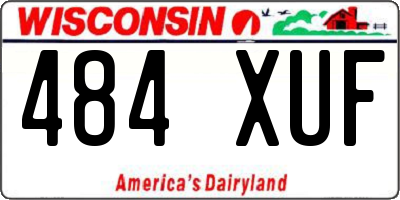 WI license plate 484XUF