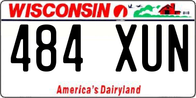WI license plate 484XUN