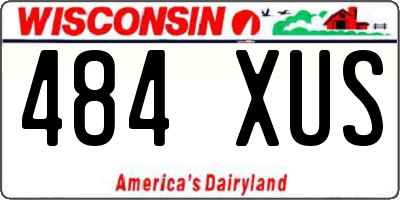 WI license plate 484XUS