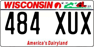 WI license plate 484XUX