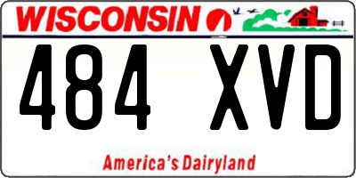 WI license plate 484XVD