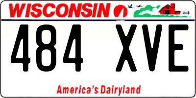 WI license plate 484XVE