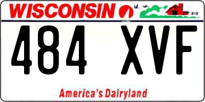 WI license plate 484XVF