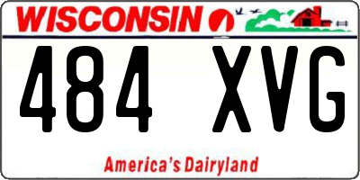 WI license plate 484XVG