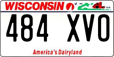 WI license plate 484XVO