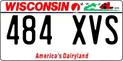 WI license plate 484XVS