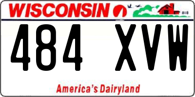 WI license plate 484XVW