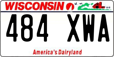 WI license plate 484XWA