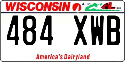 WI license plate 484XWB