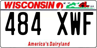 WI license plate 484XWF
