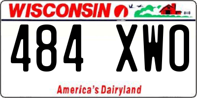 WI license plate 484XWO
