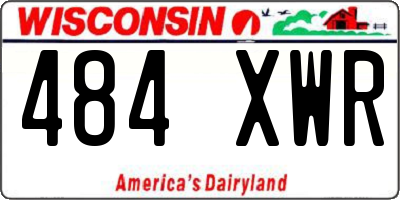 WI license plate 484XWR