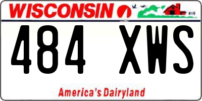WI license plate 484XWS