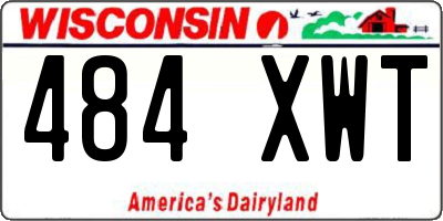 WI license plate 484XWT