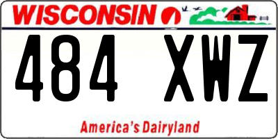 WI license plate 484XWZ
