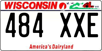 WI license plate 484XXE