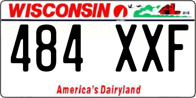 WI license plate 484XXF