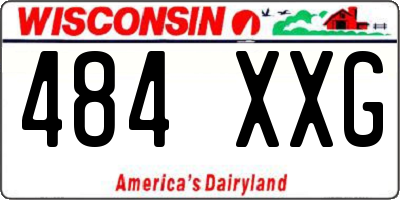 WI license plate 484XXG